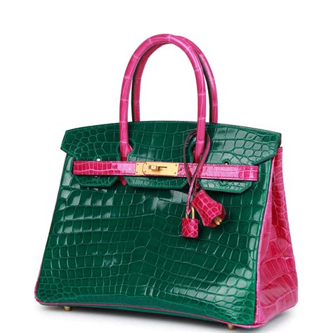 Hermes HSS Birkin 30 Emerald and Rose 